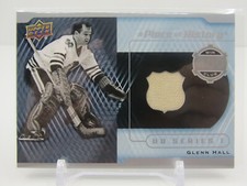 GLENN HALL 2016-17 UD SERIES 1 A PIECE OF HISTORY GAME-USED PATCH- BLACKHAWKS!!