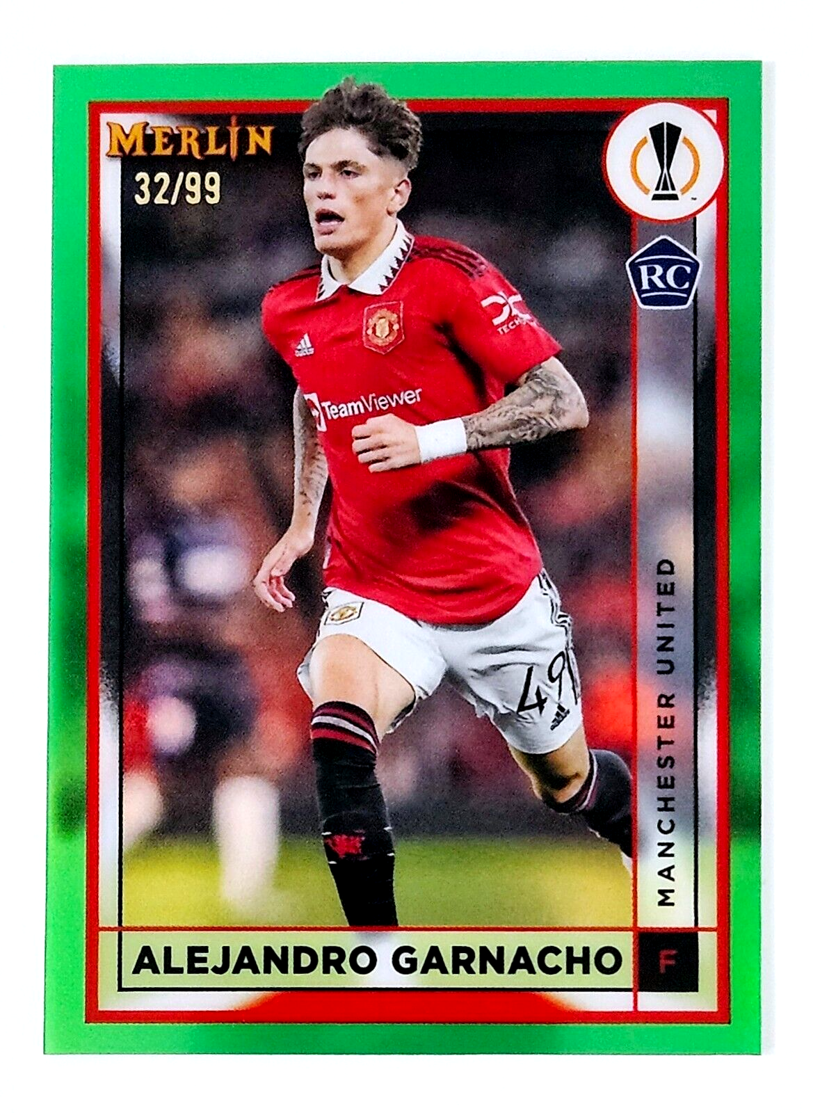 2022-23 Topps Merlin Chrome Alejandro Garnacho RC Green /99 Manchester United