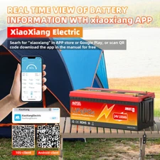 Bluetooth 24V 100Ah LiFePO4 Lithium Battery BMS Deep Cycles RV Marine Off-grid