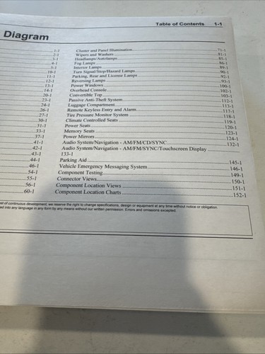 2017 Ford Mustang Factory Electrical Wiring Diagrams Service Manual - Picture 3 of 5