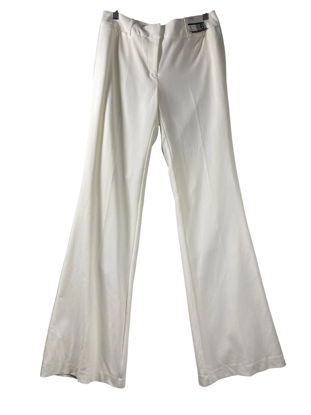 White Polyester Tall Pants for Women