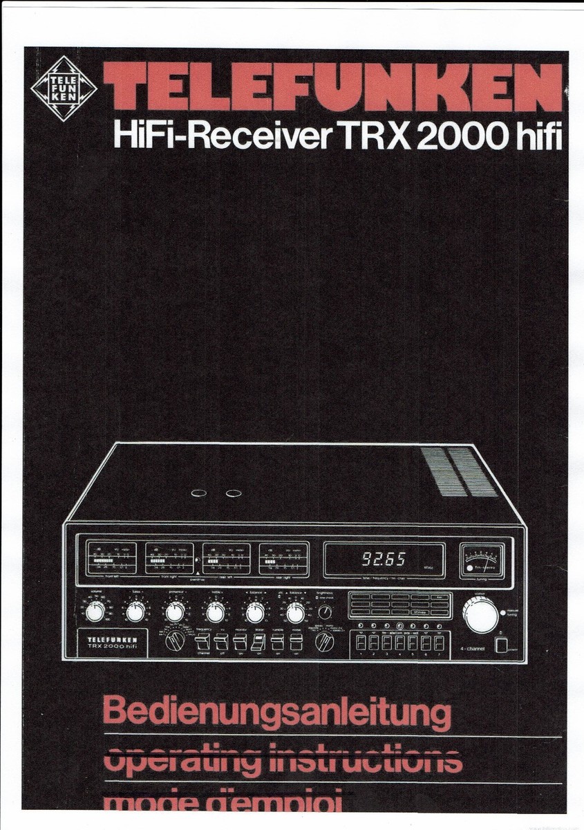 TELEFUNKEN: The TR 300 receiver ... seriously rare in the UK - Audiophile News TELEFUNKEN: The TR 300 receiver ... seriously rare in the UK - Audiophile News