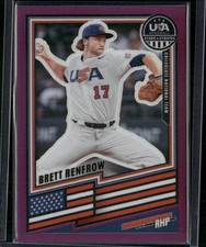 2026 Panini Stars & Stripes Prizm USA Baseball #18 Brett Renfrow Purple #/199