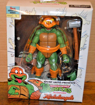 NECA Teenage Mutant Ninja Turtles Adventures Michelangelo Stump Arena NIB