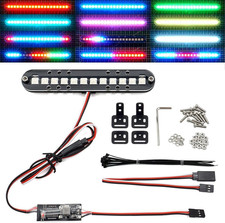 RC LED Bar Roof Lamp Headlight Tail Kit Bumper Compatible with Traxxas RC Car