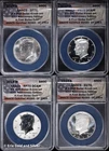 2014-P,D,S,W Kennedy Half Dollar 4-Coin Set ANACS PR 70 | First Strike