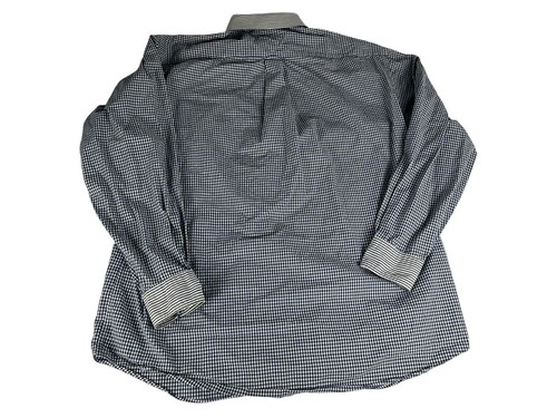 Tommy Hilfiger Plaid Button Up Dress Shirt Men's 16-35 Blue White Long Sleeve - Picture 4 of 4