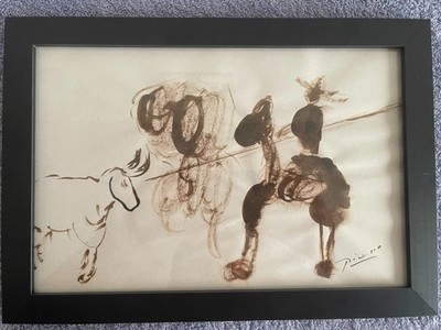 PABLO PICASSO  oil painting framed on sealed and signed wood