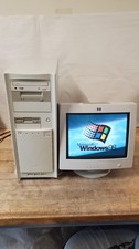 Vintage Pentium II Pro Win 98 Desktop Computer w/ HP D8896 Monitor