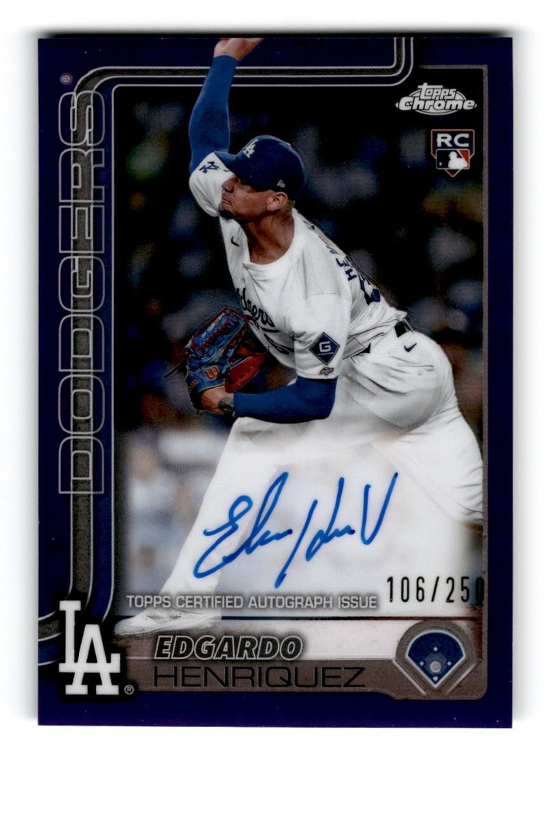 2025 Topps Chrome #RA-EH Edgardo Henriquez Rookie Auto Purple 