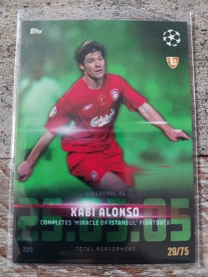 Xabi Alonso Topps Total Football /75 Legend Total Performers FC Liverpool