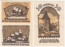*NOTGELD*Stadt Rehna in Mecklenburg*10+25+50 Pfg.*gültig bis 31.5.1922*