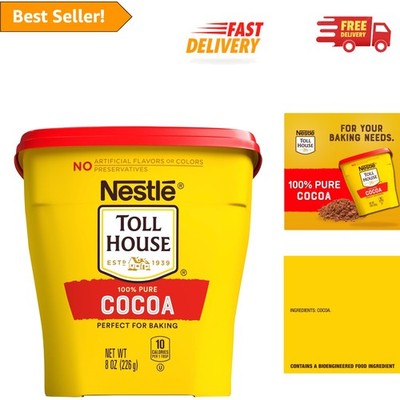 Nestle 100% Pure Cocoa - 8oz Baking Cocoa Can, Great for Desserts and Shakes