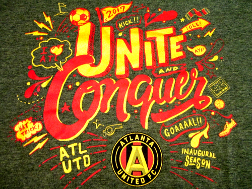 Atlanta United FC Unite And Conquer 2017 Inaugural Season Tee Shirt Men's XL NOS - Picture 4 of 8