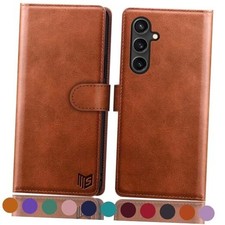 for Samsung Galaxy S23 FE Wallet case  RFID Blocking  Credit Card Light Brown