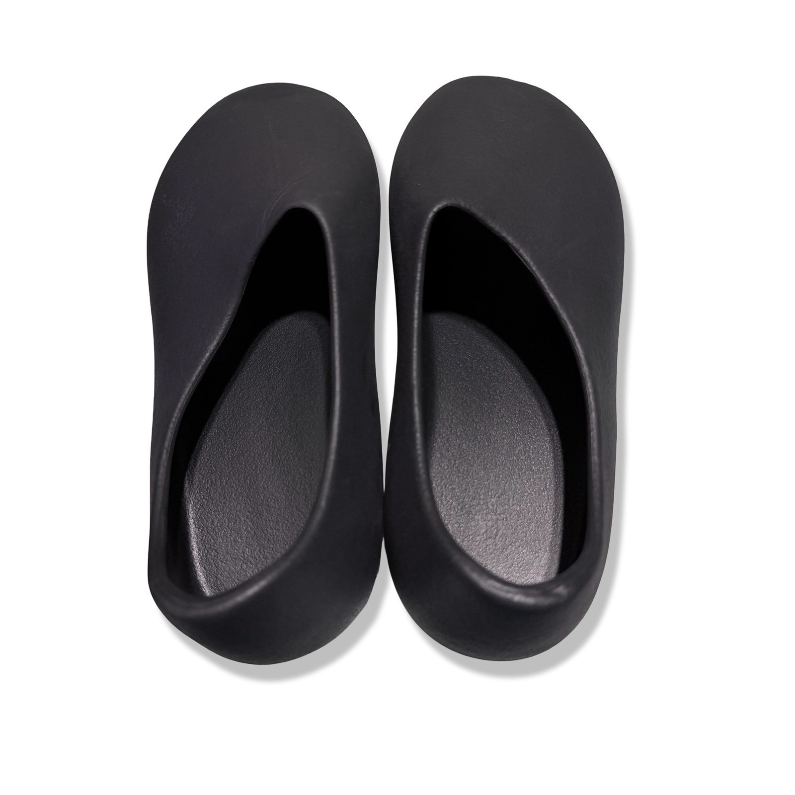 NEW Black Minimalist Foam Slip On Loafers Sz 14 Futuristic Clog Mules Round Toe thumbnail 9