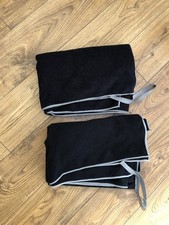 Black Micro fibre sports travel camping towels x 2 wraps up small with band