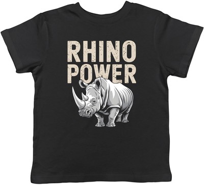 Rhino Power Nashorn Muskeln Kraft Kinder T-Shirt Jungen Mädchen Geschenk