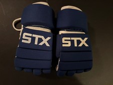 Vintage STX Blue Lacrosse Gloves Size Large