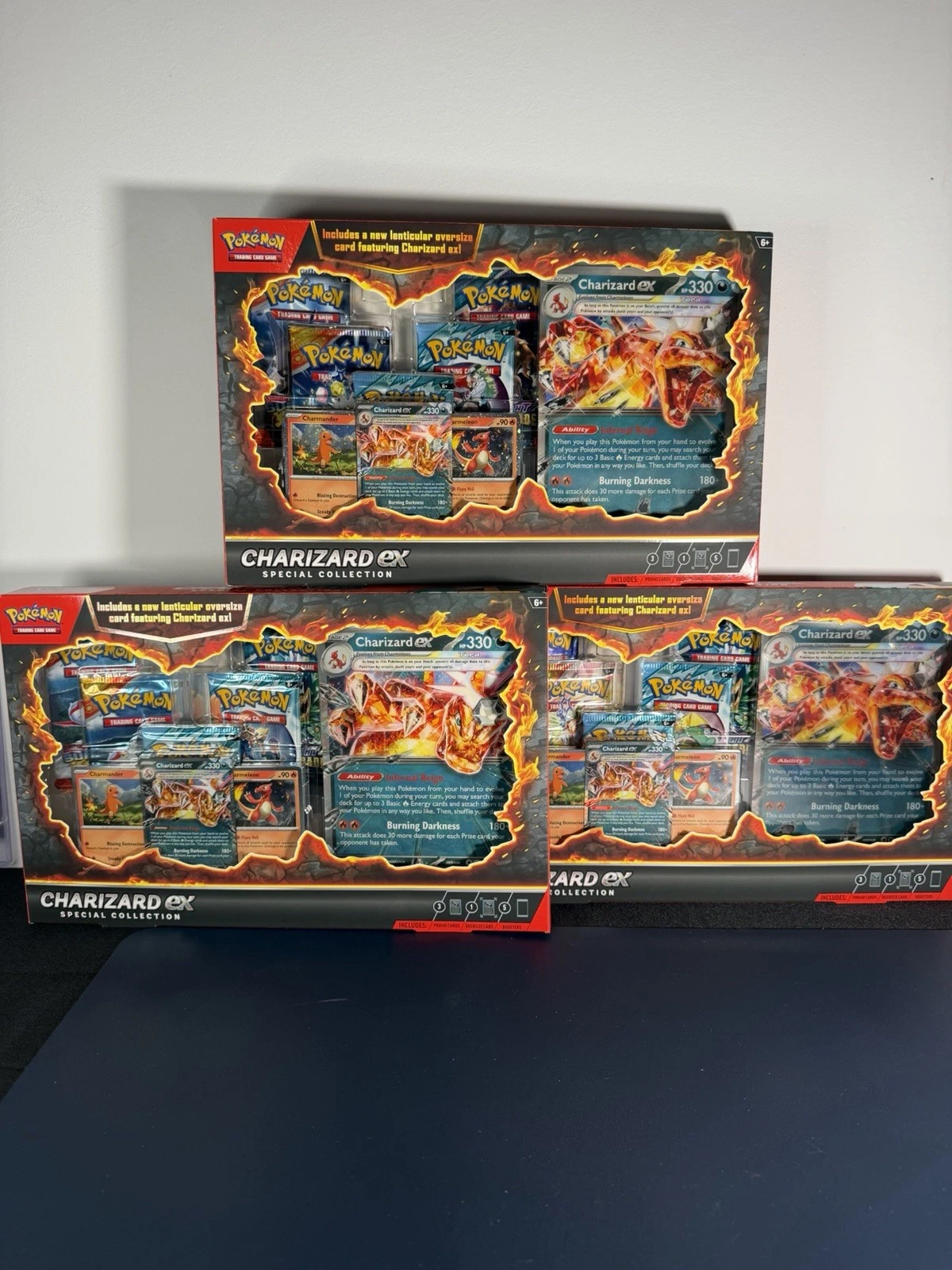 Lot of 3x Pokemon TCG: Charizard Ex - Special Collection Box *Factory Sealed*
