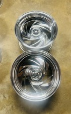 1 Pair Of Billet Specialties 17x9.5 Psycho Rims With Caps Polished 5x4.75 5x5 1 Pair Of Billet Specialties 17x9.5 Psycho Rims With Caps Polished 5x4.75 5x5