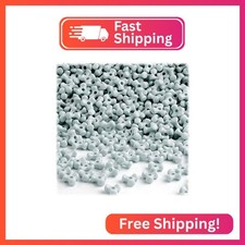 The Crafts Outlet 200pc Plastic, Opaque, Tri Beads, 10mm, Gray