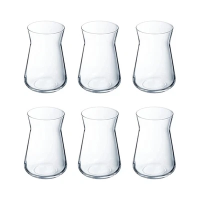 Tumbler Glass 350ml Set of 6 Arcoroc Fusion Clear Curved Juice Drinking Glass - Image 1 of 4