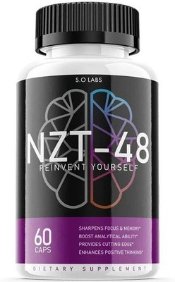 NZT-48 Brain Booster, Limitless Memory Focus Nootropic (60 Capsules), Pack of 5