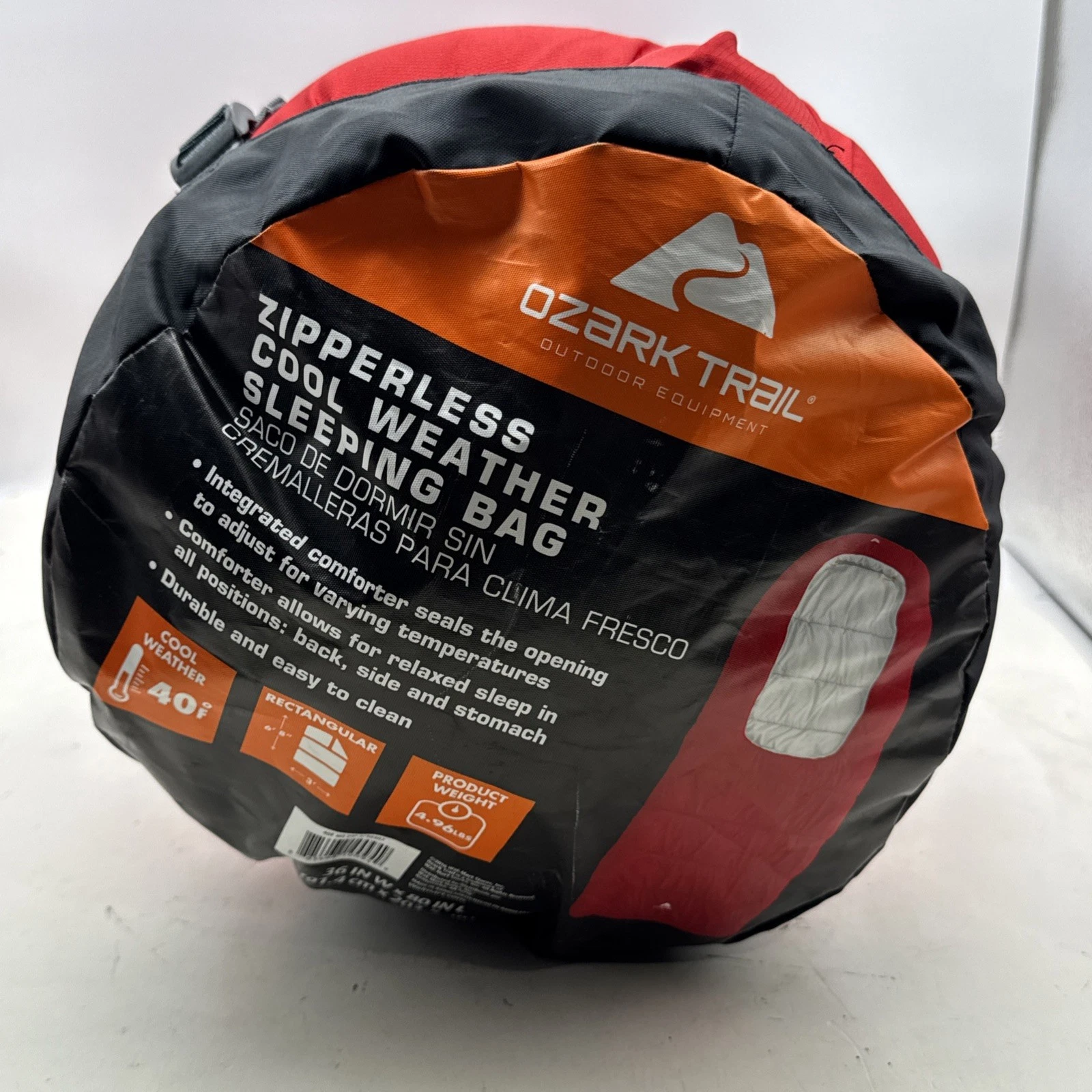 Lot Of 2 Ozark Trail 40°F Zipperless Cool Weather Sleeping Bags Polyester (VE)