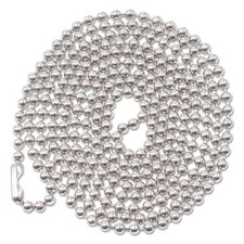 Advantus 75417 36" Long Nickel Plated ID Badge Holder Chain (100/BX) New