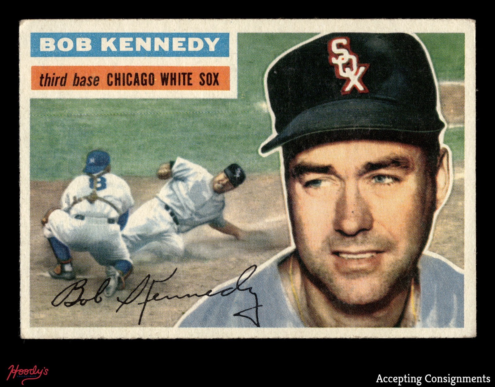 1956 Topps #38 Bob Kennedy Grey Back WHITE SOX EXCELLENT