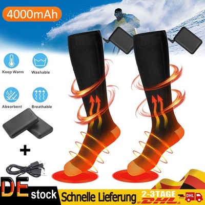 Winter Beheizte Füße Heizbare Thermosocken Heizung Schuhe Socken Heizsockena DE