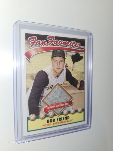 2003 Topps All Time Fan Favorites Bob Friend Game Used Jersey Relic - Picture 3 of 6