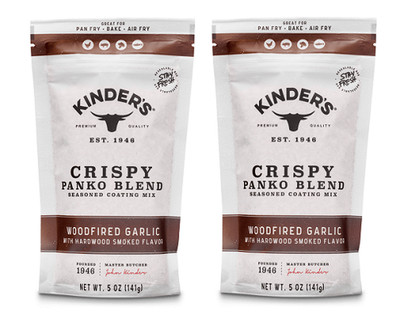 Kinder's Crispy Panko Blend Woodfired Garlic 2 Pack