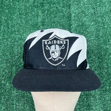 VTG Logo Athletic NFL Los Angeles Raiders Sharktooth Snapback Hat Cap Adult 90s