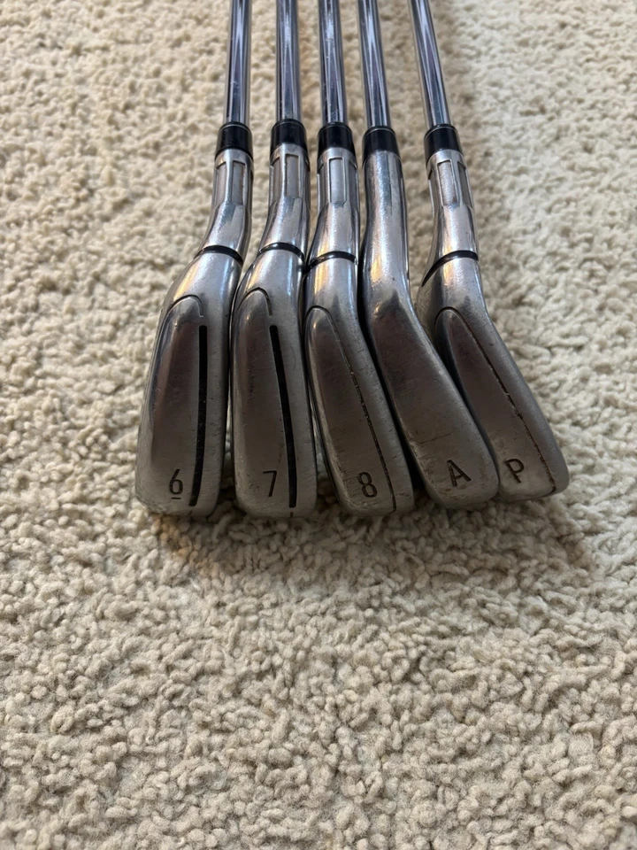 Juego de varillas de acero rígido flexible LH TaylorMade M6 Iron 6-8, AW, PW KBS Max 85 usado Foto 2 de 4