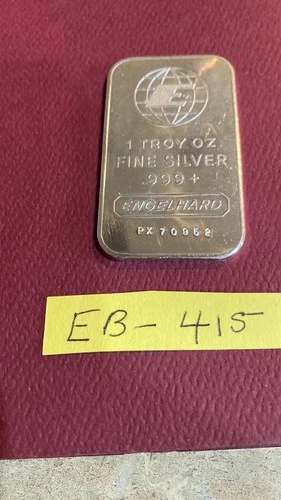 1 ENGELHARD 1 OZ. .999 FINE SILVER BAR BIG E
