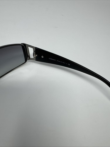 Versace MOD VE2021 1001/11 6015 130 Model Black Gunmetal Gray Vintage Sunglasses - Picture 8 of 24