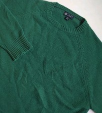 J Crew Premium Lambs Wool Crew Neck Pullover Sweater Emerald Green Men's NWOT L