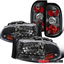 Fit 1997-2004 Dodge Dakota Black Led Strip Headlightsrear Tail Brake Lamps Fit 1997-2004 Dodge Dakota Black Led Strip Headlightsrear Tail Brake Lamps
