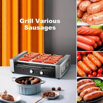Commercial Electric 18 Hot Dog 7 Roller Grill Cooker Machine Brand New-