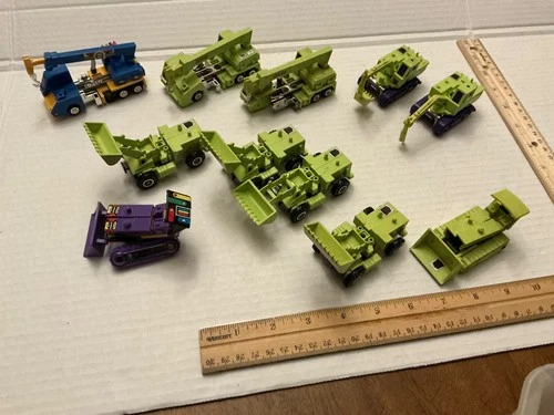 Vintage G1 Transformers Constructicons Figure Lot Hasbro 1980s Decepticons Hook