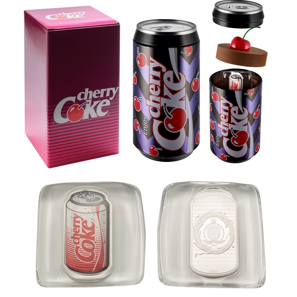 Coca-Cola® 1 oz Silver Cherry Coke Coin w/ Box & COA