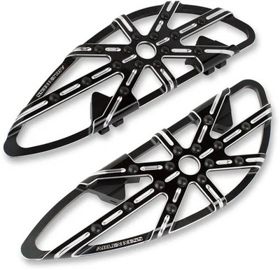 AN 10G Adj Driver Floorboards Machined Pair Harley Blackline 11-13