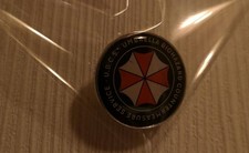 Resident Evil Umbrella Corporation Pin Badge Biohazard Collectible