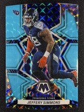 2022 Panini Mosaic #220 Jeffery Simmons Mosaic Blue Fluorescent #/15