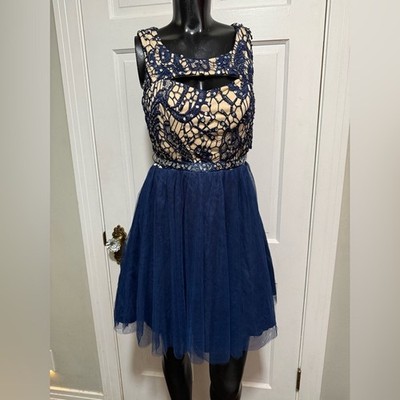 blue rhinestone hoco dress Navy Sequin Prom Pageant Homecoming Formal Short Size 7 Dimensions:6 x 6 Inch The radiant royal blue crisscross halter gown Natalie Morales Black One-shoulder