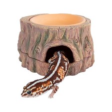 3 in 1 Reptile Hide Cave with Detachable Base  Humidity Dish, Essential Tank...