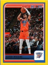 2023-24 Panini NBA Hoops - Aaron Wiggins #126 Yellow Oklahoma Thunder