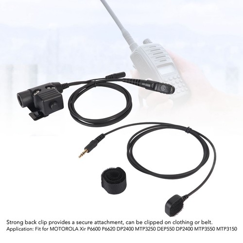 Adapter PTT Klips tylny Walkie Talkie Zestaw słuchawkowy Adapter do Xir P6600 P6 FY - Zdjęcie 8 z 22